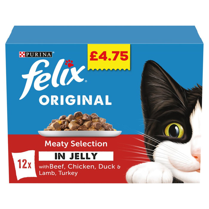 Felix Original Meaty Selection in Jelly 12 x 100g (1.2kg)