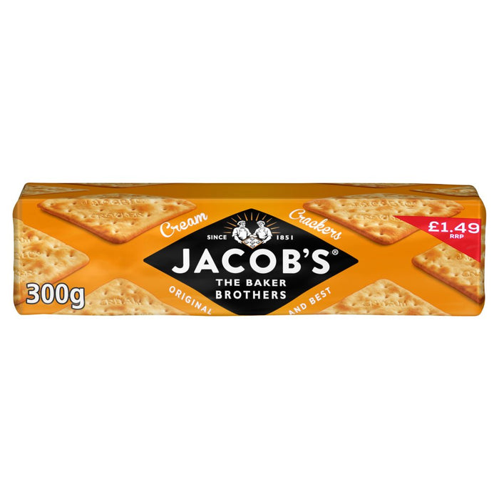 Jacob's Cream Crackers 300g PMP £1.49