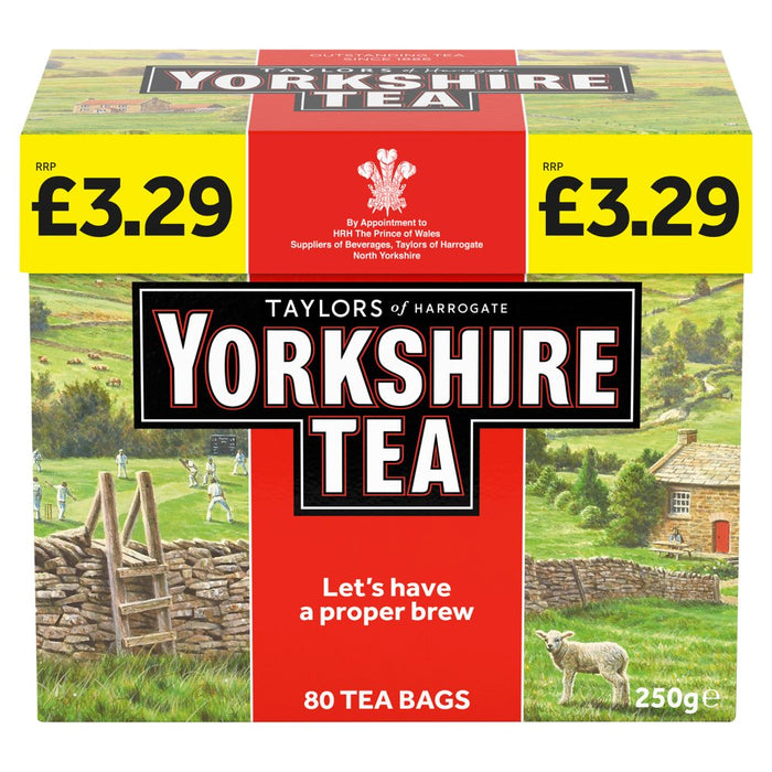Taylors of Harrogate Yorkshire Tea 80 Tea Bags 250g